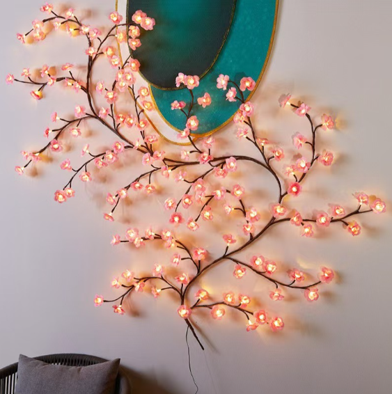 🌍Earth Day Solar Sale🌍 Cherry LED Tree Branch Lights – Elegant Blossom Vine to Brighten Your Home This Christmas!