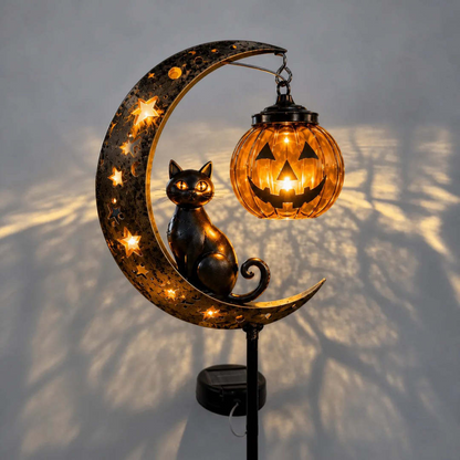 🎃Halloween Early Bird Special Sale 49% OFF-Pumpkin Moon Garden Stake Light-Buy 2 Free shipping