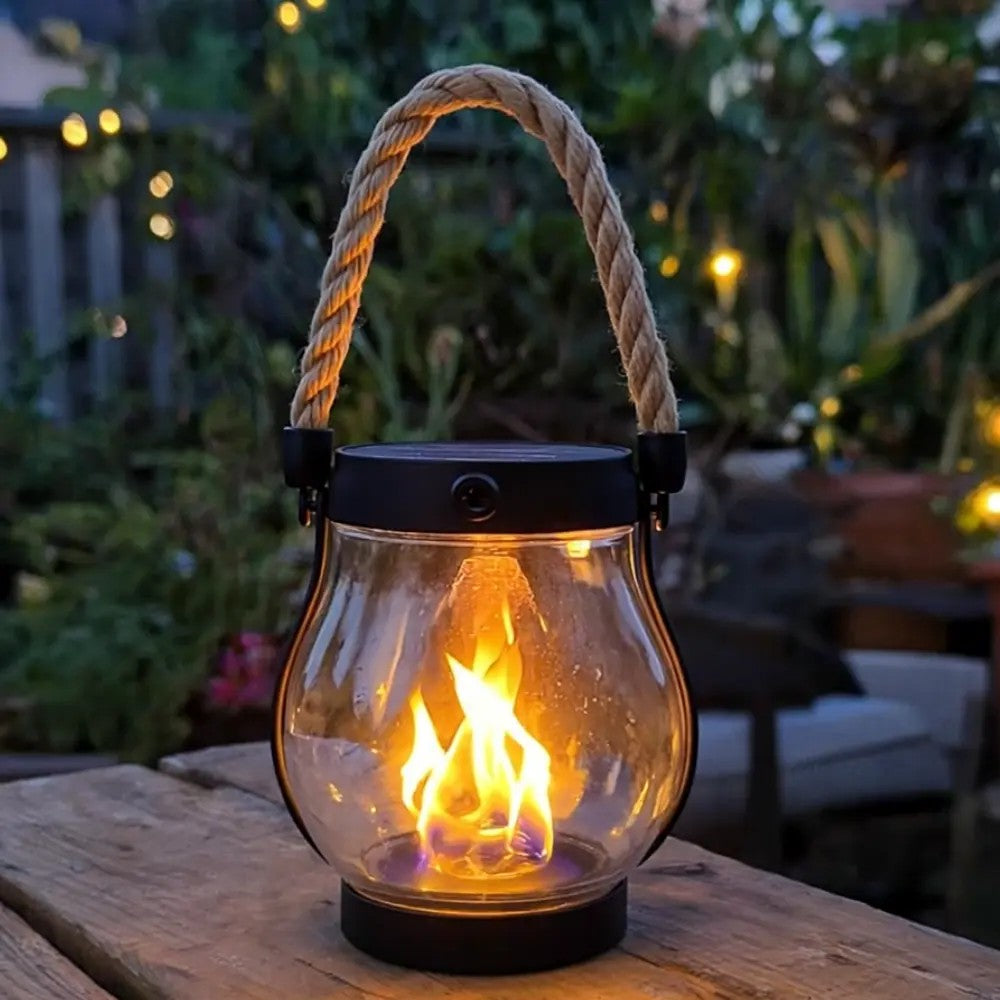 Kaliiqo™ Flickering Flame Solar Lantern Outdoor Lights