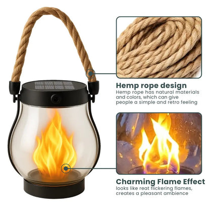 Kaliiqo™ Flickering Flame Solar Lantern Outdoor Lights