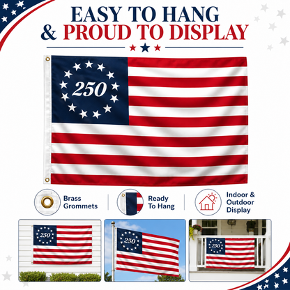 America 250th Anniversary Flag – 250 Years Of Freedom Patriotic Flag
