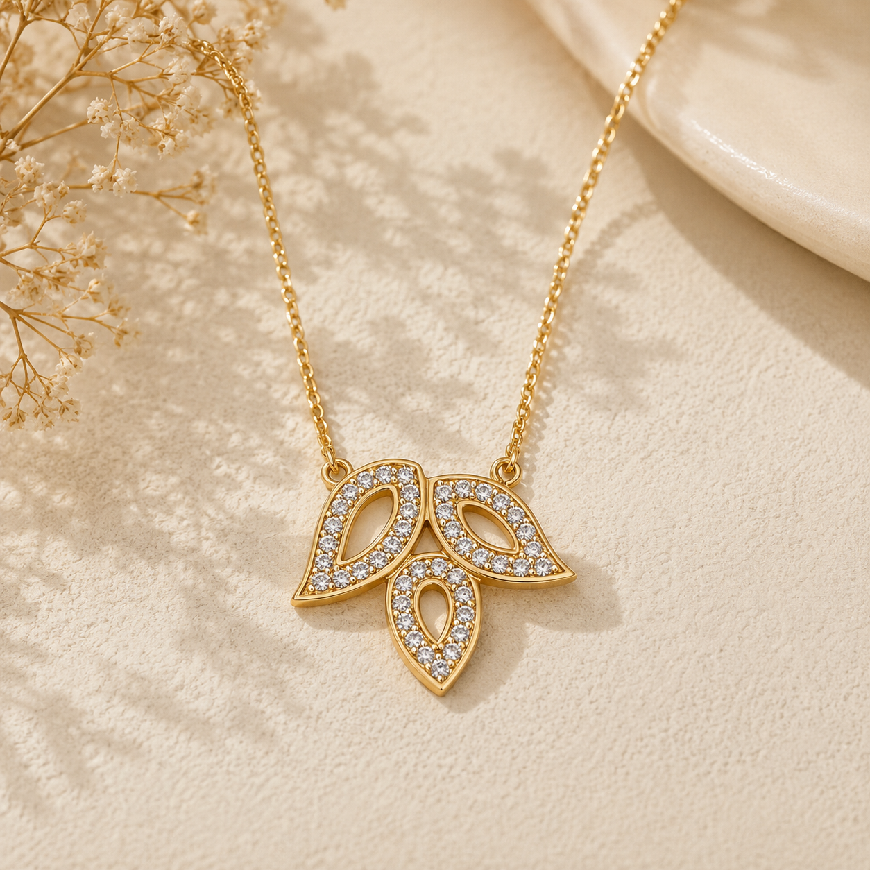 Luxe Leaf Necklace Set