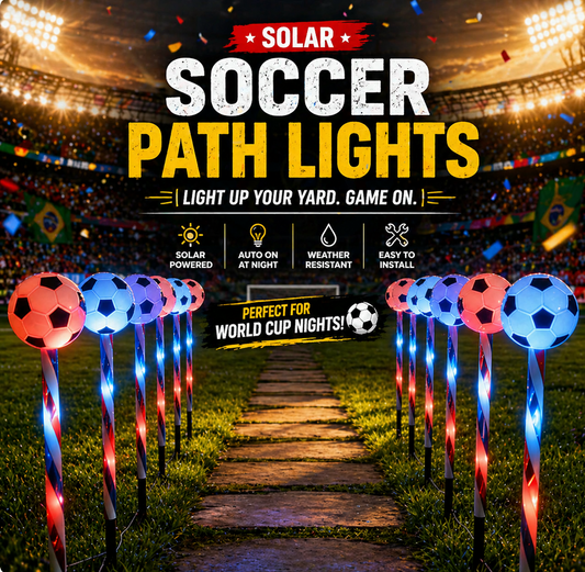 ⚽5-in-1 Solar Soccer Ground Lights – World Cup Edition