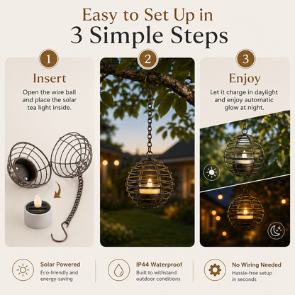 Solar Hanging Candle Lanterns