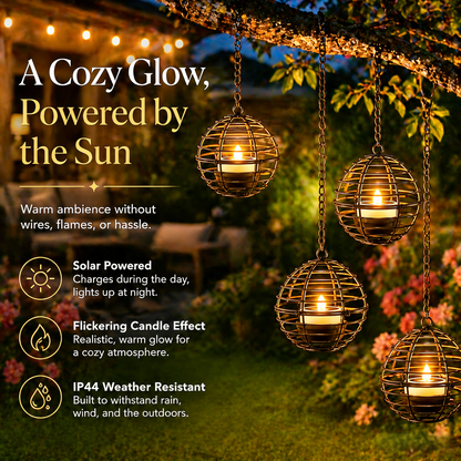 Solar Hanging Candle Lanterns