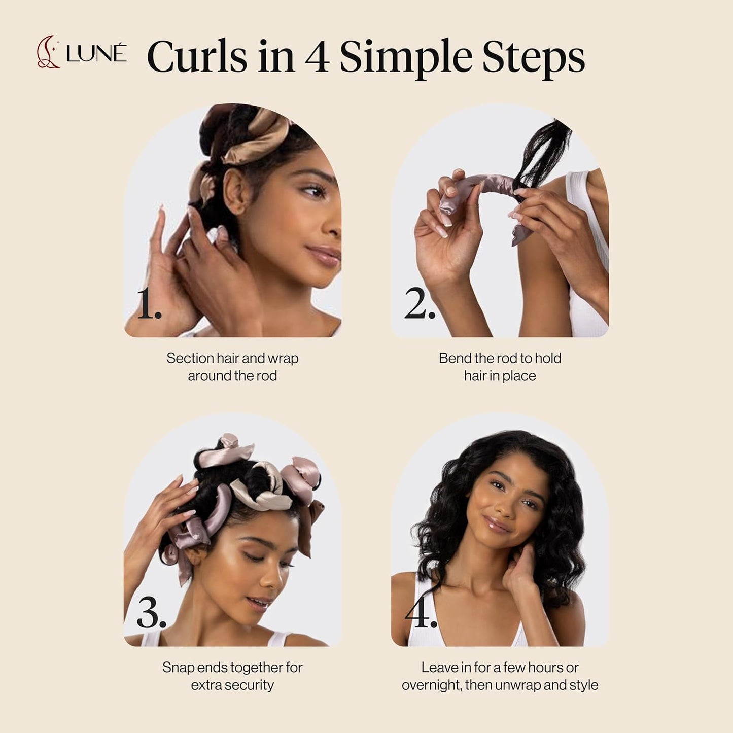 Easter Day Flash Sale - Satin Heatless Curling Set