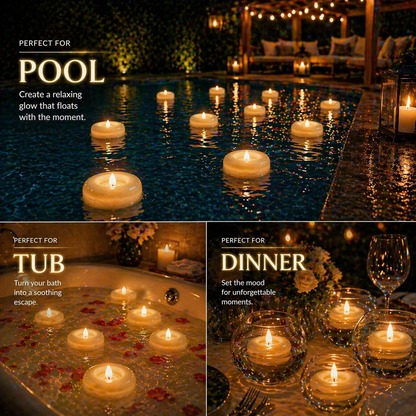 Water-Activated Waterproof Flameless Floating LED Candles