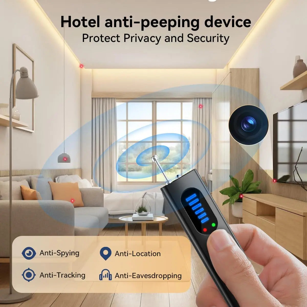 Hidden Camera Detector & GPS Tracker Finder with RF Signal Scanner
