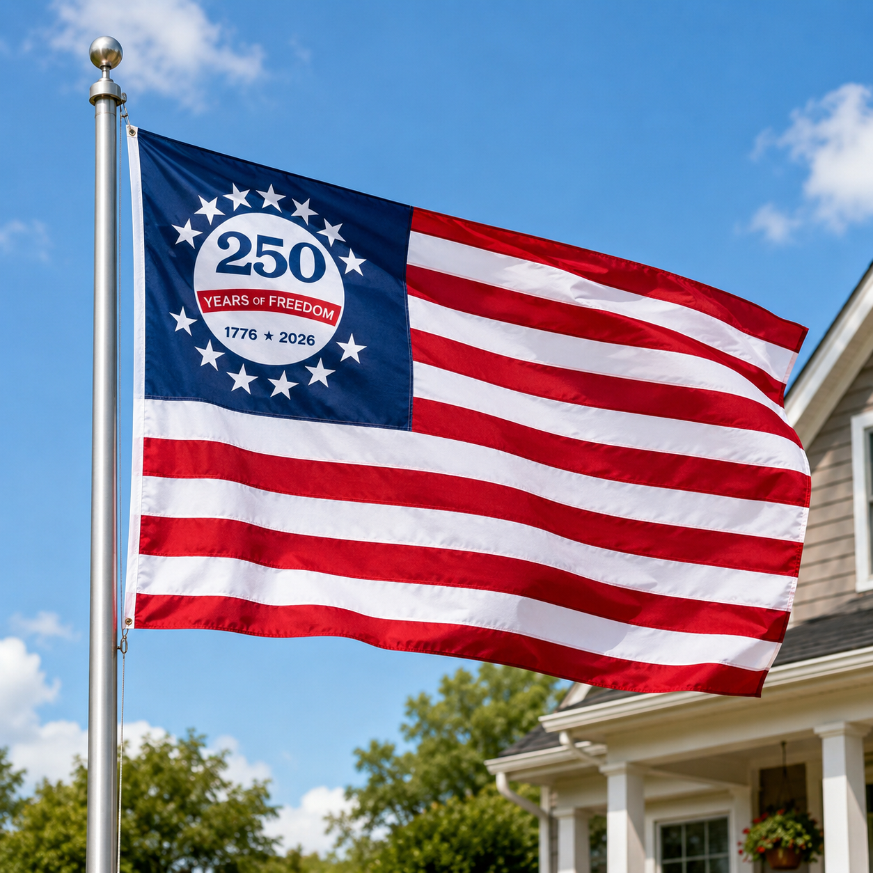 America 250th Anniversary Flag – 250 Years Of Freedom Patriotic Flag