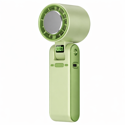 Portable Turbo Handheld Fan – 100 Speeds, 5500mAh, Up to 10H Cooling, 20°F Drop, 170° Foldable