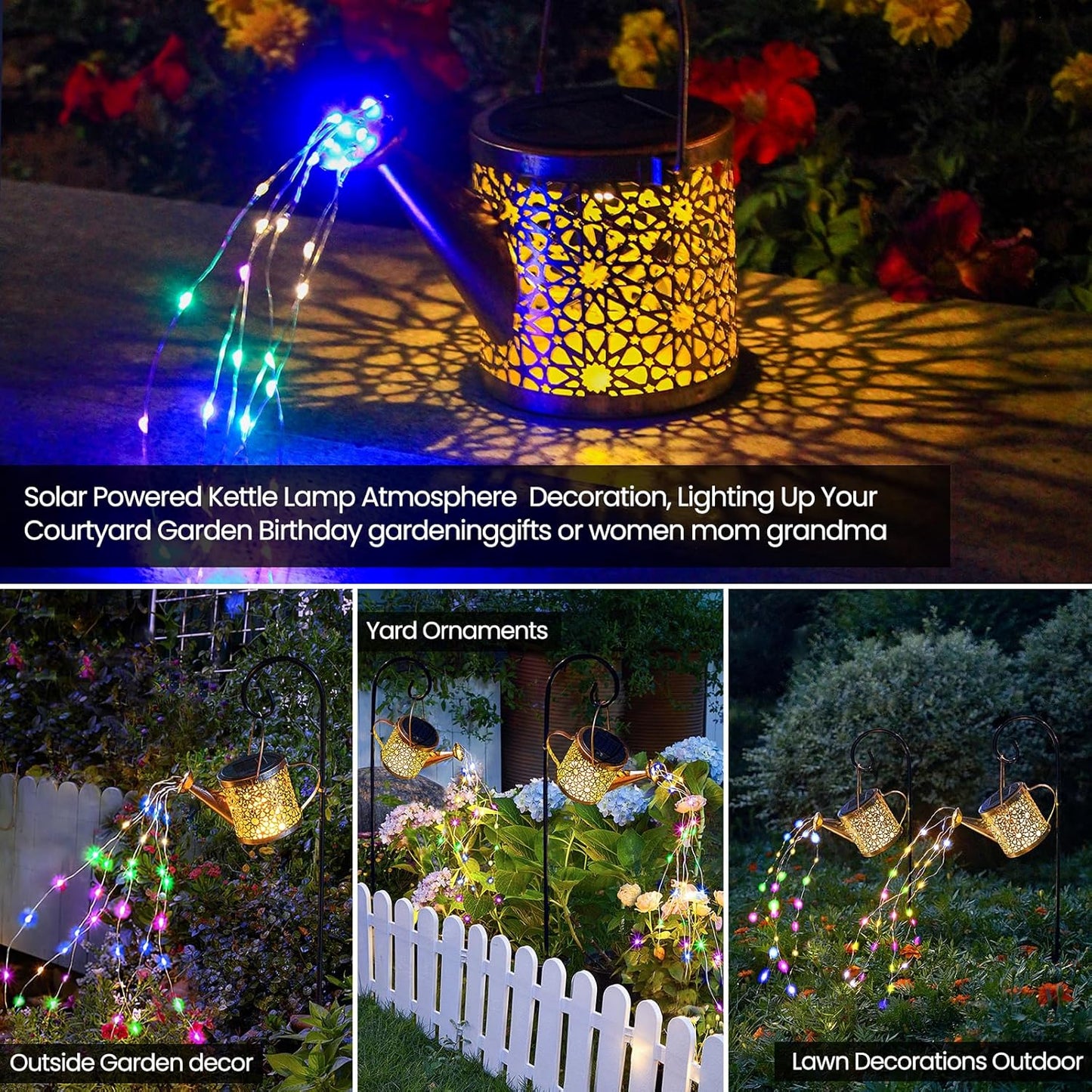 2026 Solar Powered Starry Watering Can (IP65 Waterproof)