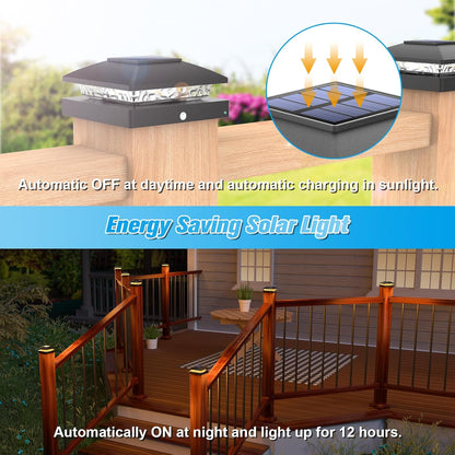 Solar Fence Post Cap Lights (4x4 Outdoor Waterproof)