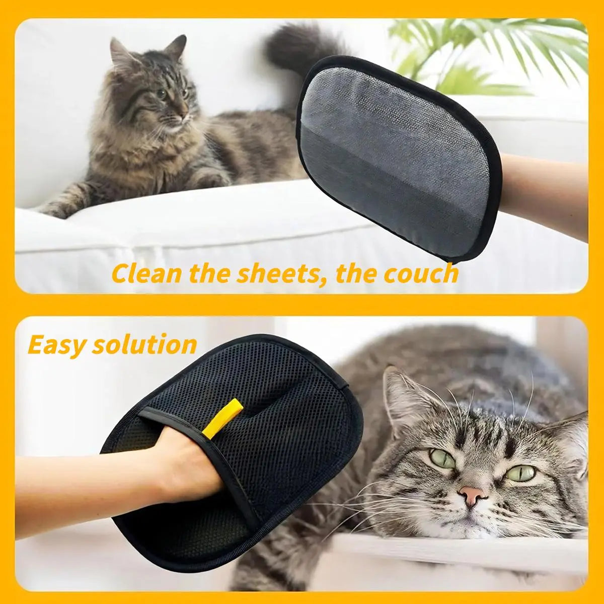 Static Pet Hair Remover Gloves – Reusable Grooming & Cleaning Tool