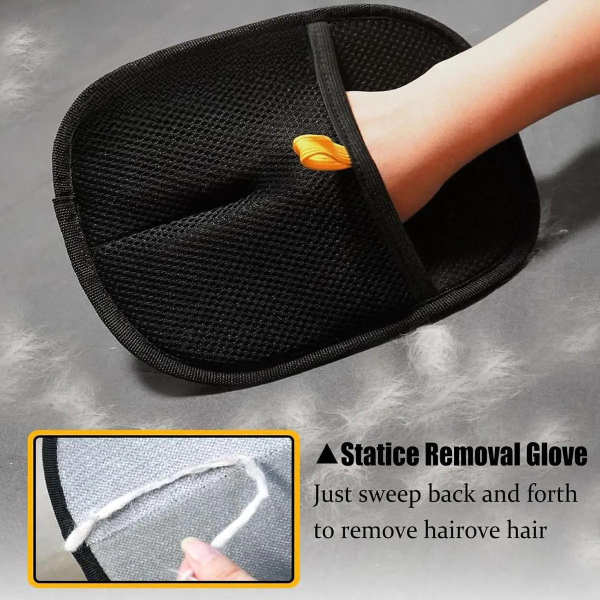 Static Pet Hair Remover Gloves – Reusable Grooming & Cleaning Tool