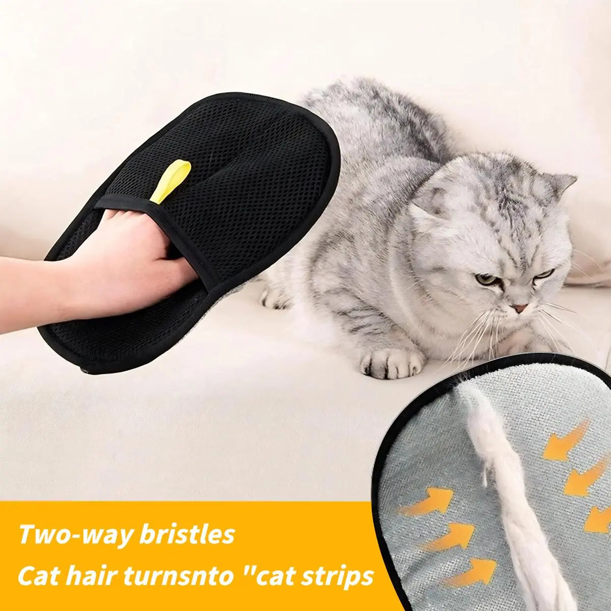 Static Pet Hair Remover Gloves – Reusable Grooming & Cleaning Tool