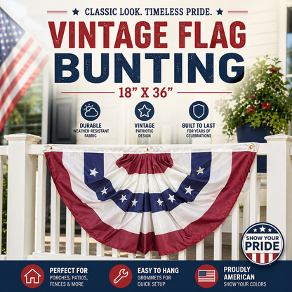 Heritage American Flag Bunting | 24-in x 48-in