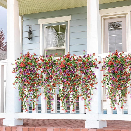 Outdoor cascading daisy and eucalyptus flowers – UV resistant