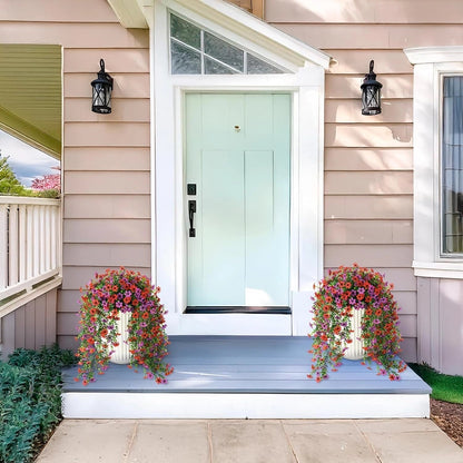 Outdoor cascading daisy and eucalyptus flowers – UV resistant
