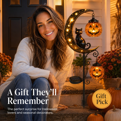🎃Halloween Early Bird Special Sale 49% OFF-Pumpkin Moon Garden Stake Light-Buy 2 Free shipping