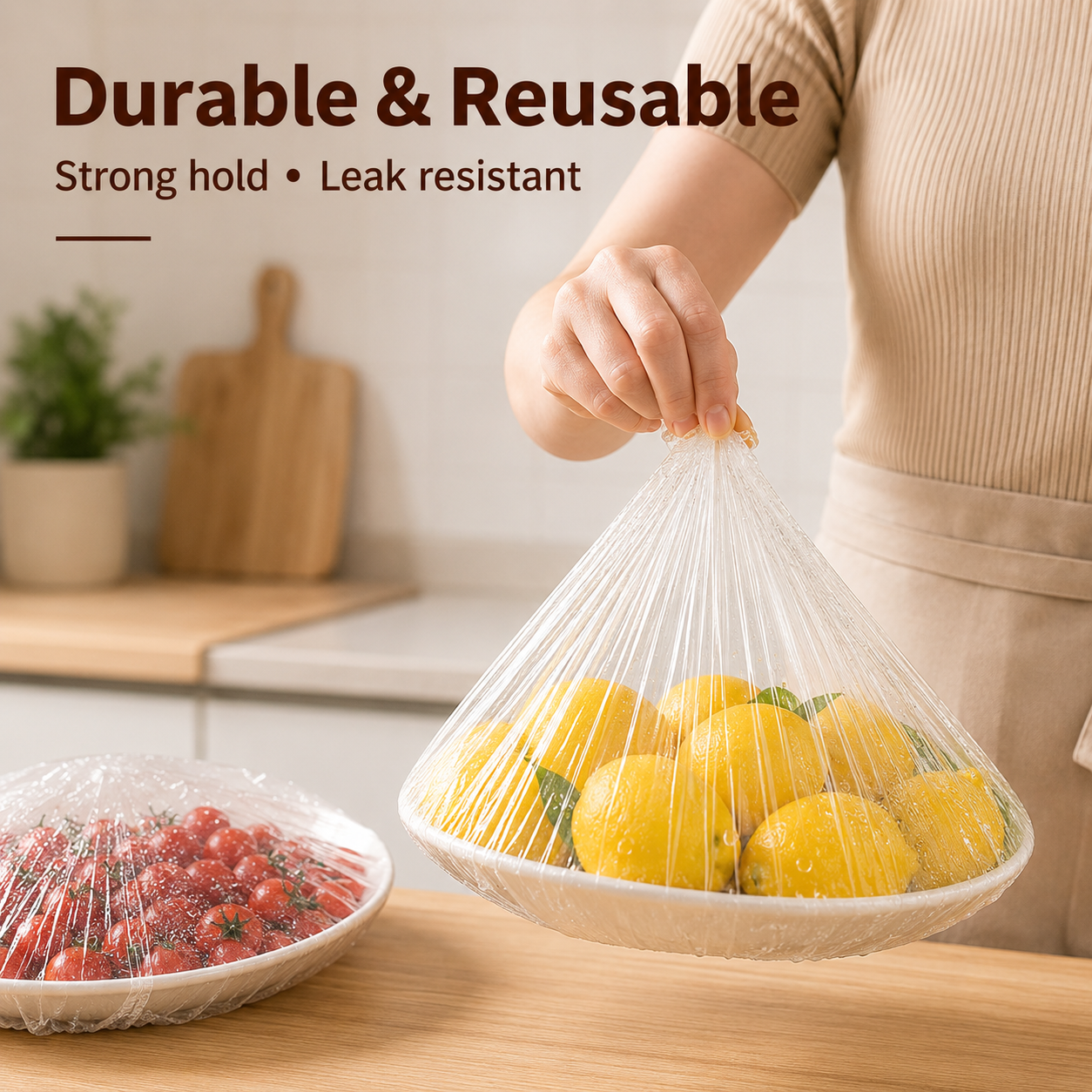 ⏳LAST DAY SALE 50% OFF!!🔥Clear Elastic Food Covers for Bowls, Plates & Cut Fruit
