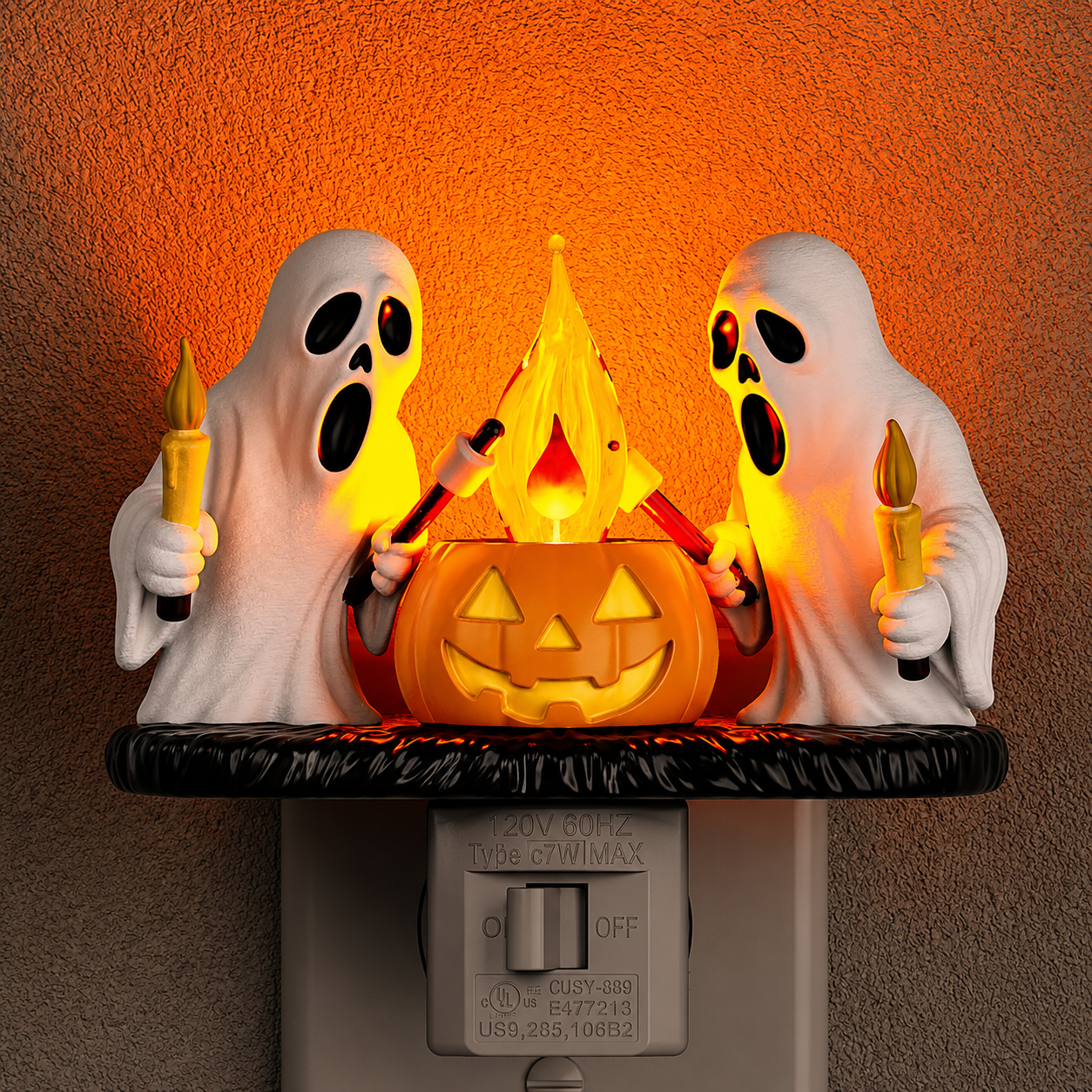 Halloween 🎃3D Ghost Campfire Night Light👻