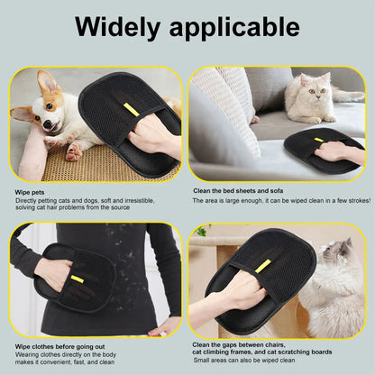 Static Pet Hair Remover Gloves – Reusable Grooming & Cleaning Tool
