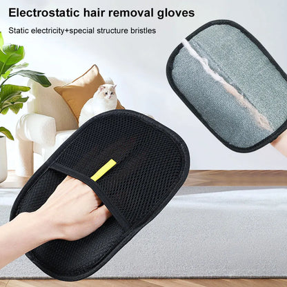 Static Pet Hair Remover Gloves – Reusable Grooming & Cleaning Tool