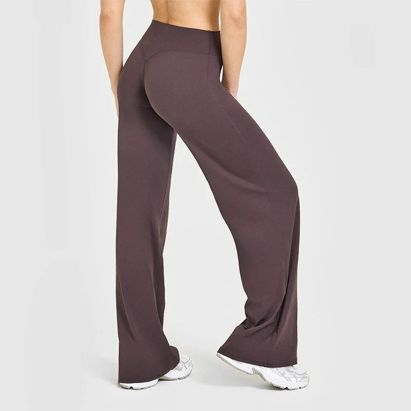 High-Waisted Naked-Feel Yoga Pants – Straight Leg Gym & Lounge Pants