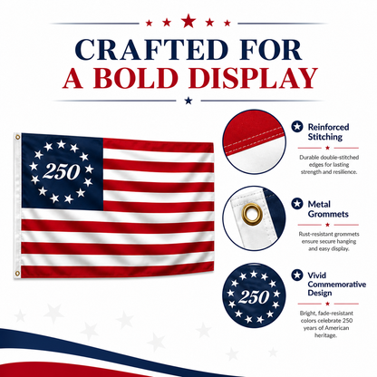 America 250th Anniversary Flag – 250 Years Of Freedom Patriotic Flag