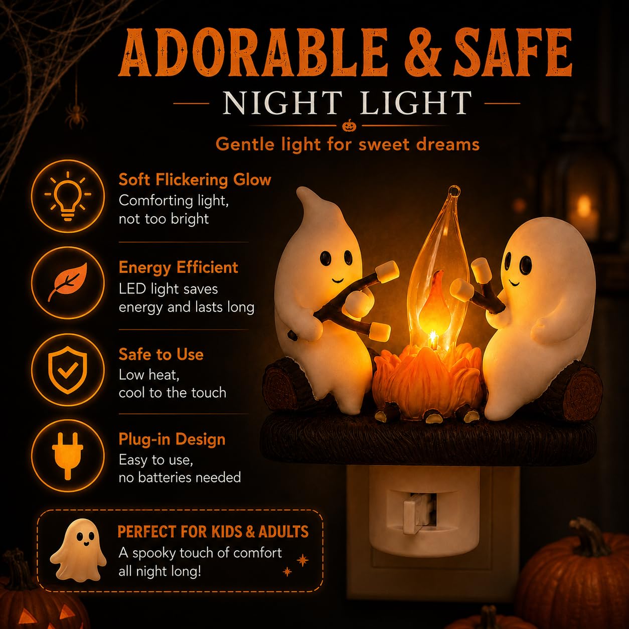 Halloween 🎃3D Ghost Campfire Night Light👻