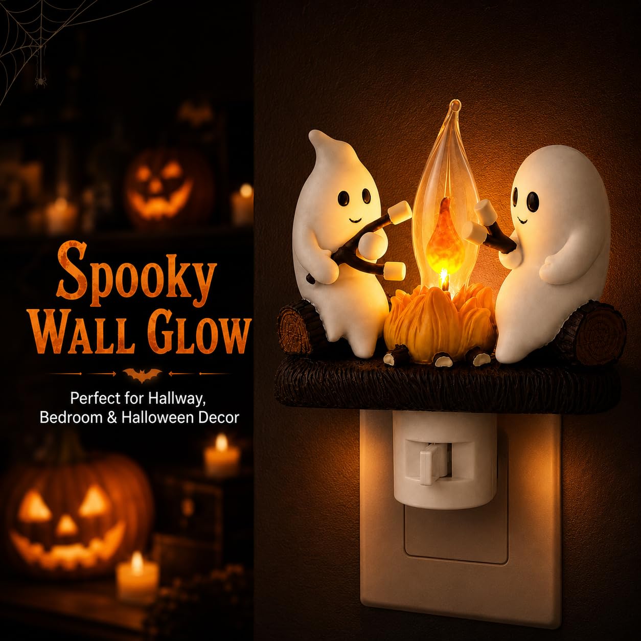 Halloween 🎃3D Ghost Campfire Night Light👻