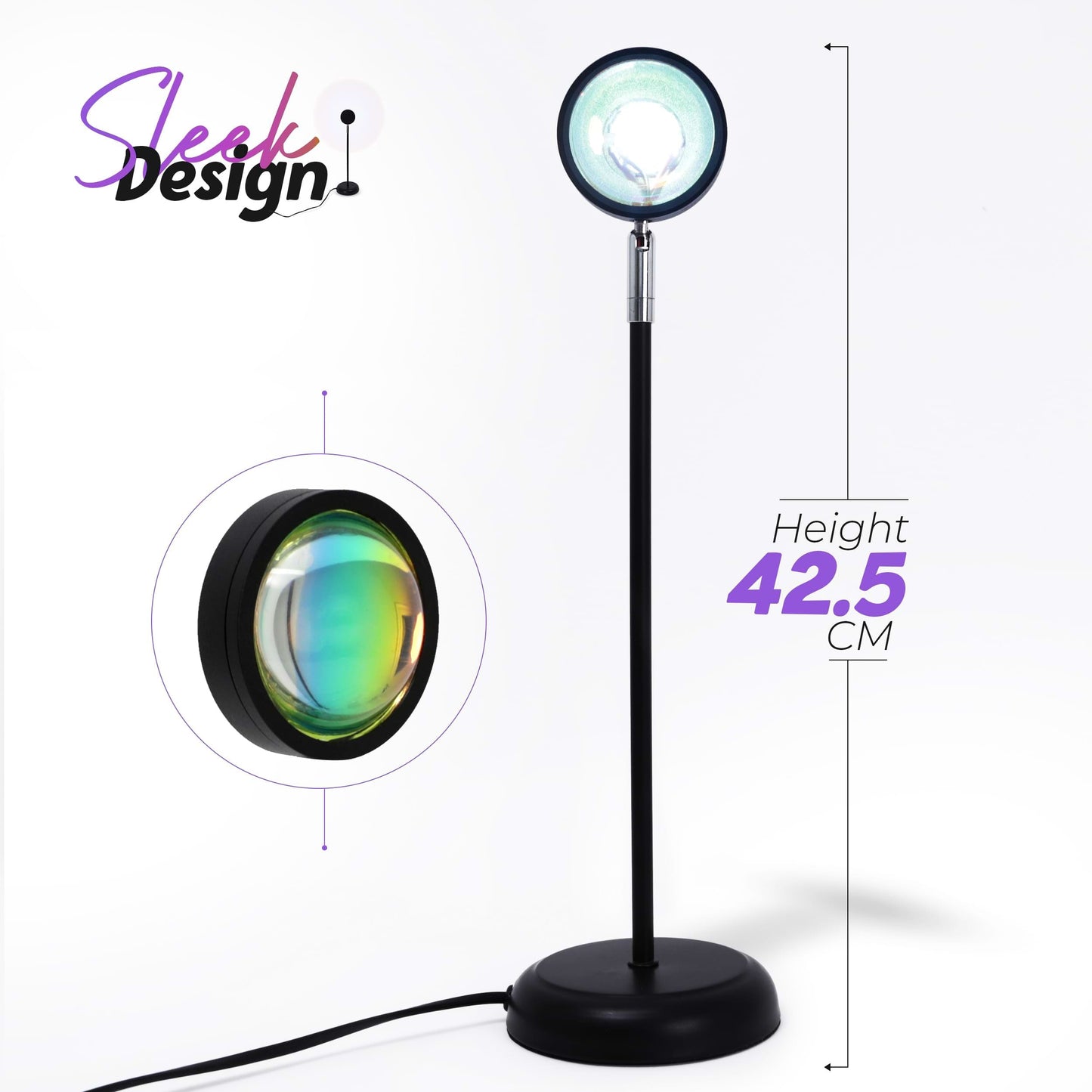 Rainbow lamp Gleamo night light projector for home decor