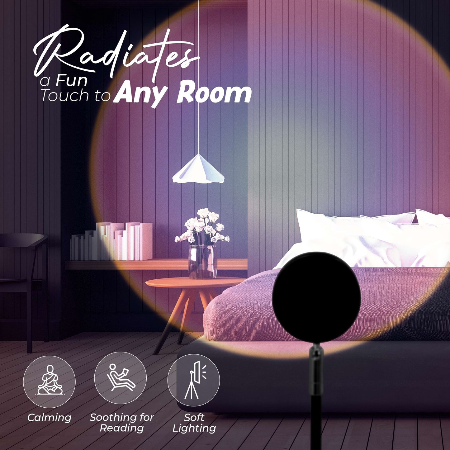 Rainbow lamp Gleamo night light projector for home decor