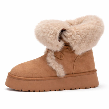 Plush Lined Platform Winter Boots