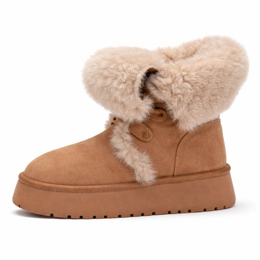 Plush Lined Platform Winter Boots