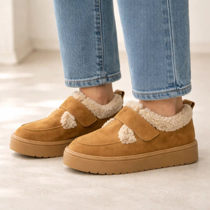 Winter Plush Lined Platform Slip-On Shoes