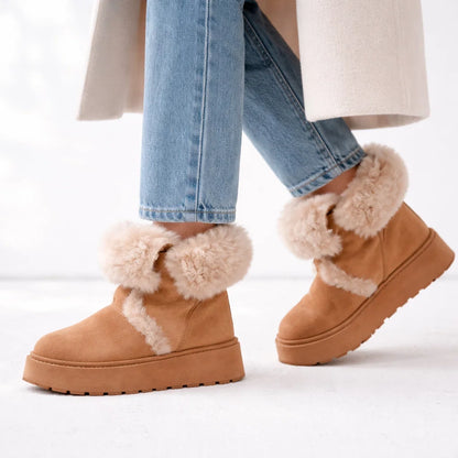 Plush Lined Platform Winter Boots
