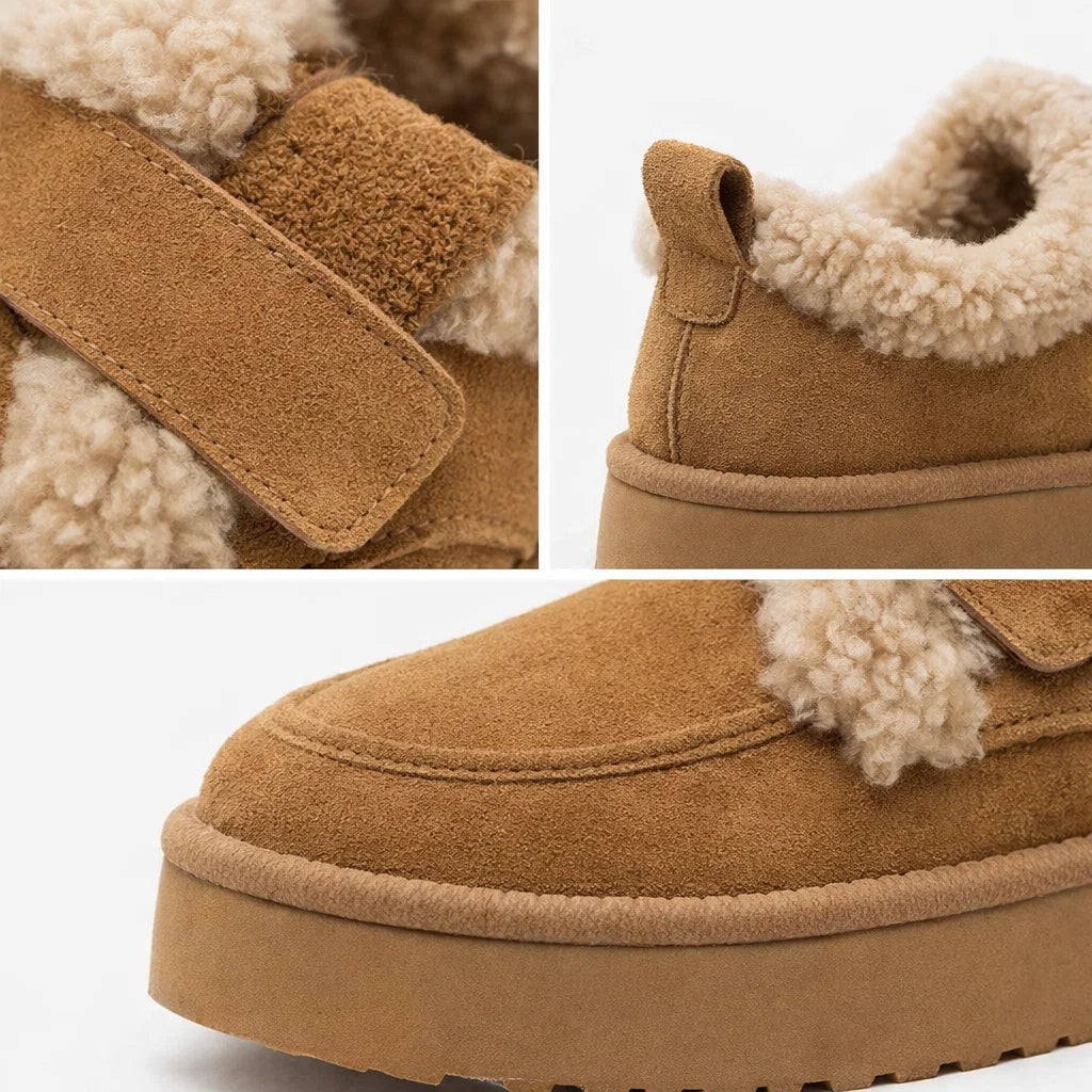 Winter Plush Lined Platform Slip-On Shoes